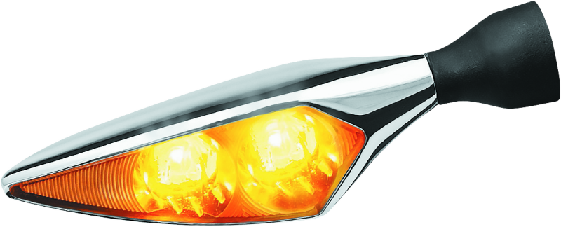 Kuryakyn Rhombus Amber Front Right/ Left Rear Chrome 2549