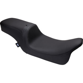 DRAG SPECIALTIES Asiento Predator para dos personas - Cuero solar - Liso - con respaldo - FLH '08-'23 0801-1501 