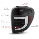 ANZO 2004-2007 Dodge  Grand Caravan LED Tail Lights w/ Light Bar Black Housing Clear Lens 311365
