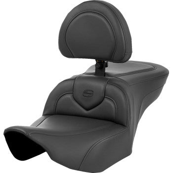 SADDLEMEN Roadsofa™ Seat - with Backrest - Black Stitching - FL '23-'24 823-07-187BR