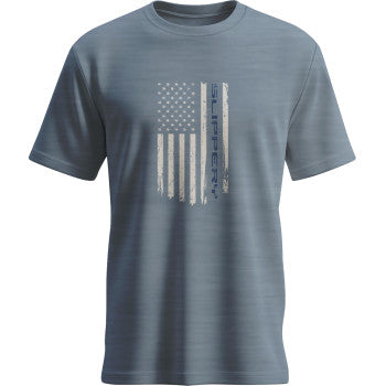 SLIPPERY Flag Flint T-Shirt - Heather Blue - Medium 3030-25326