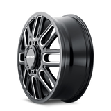 Mayhem 8107D Cogent Dually 22x8.25 / 8x200 BP / 115mm Offset / 142mm Hub Black w/Milled Spokes Wheel