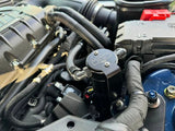 J&L 2024 Ford Mustang GT w/ Whipple Supercharger Oil Separator 3.0 PCV Side - Black Anodized 3092P-B