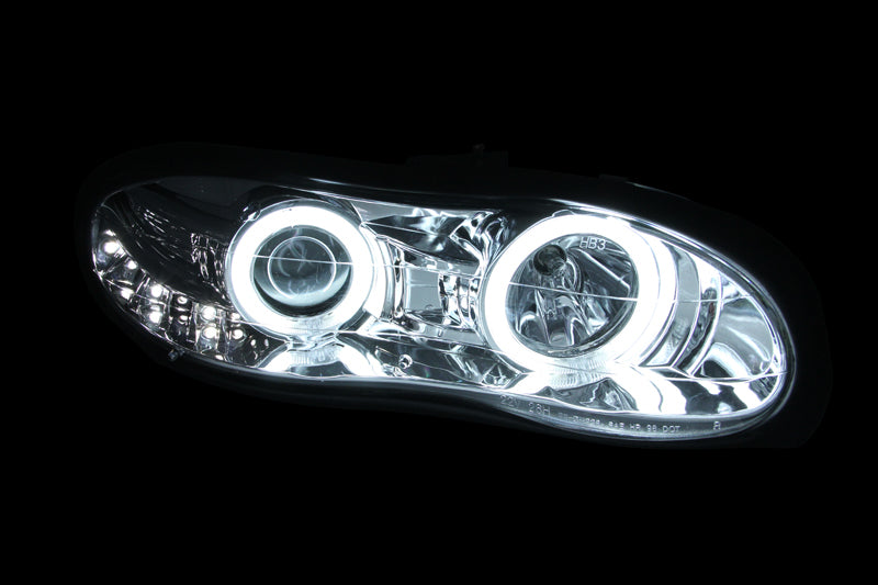 ANZO 1998-2002 Chevrolet Camaro Projector Headlights w/ Halo Chrome 121159