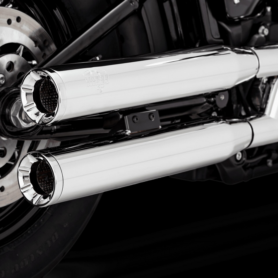 VANCE & HINES Eliminator 300 Slip-On Mufflers - Chrome Softail  2018-2022  16312