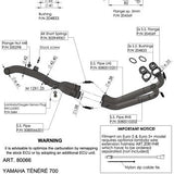 LEOVINCE Header Pipe - Stainless Steel - Yamaha Tenere 700 80066