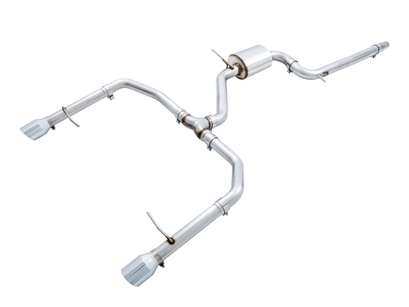 AWE Tuning 18-21 Volkswagen Jetta GLI Mk7 Track Exhaust - Chrome Silver Tips (Fits High-Flow DP) 3015-22068
