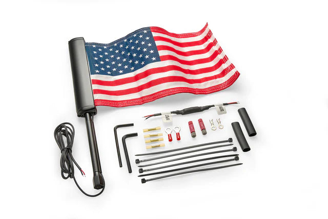 Goldstrike  Lighted Flag Kit For Gold Wing, Black 78610