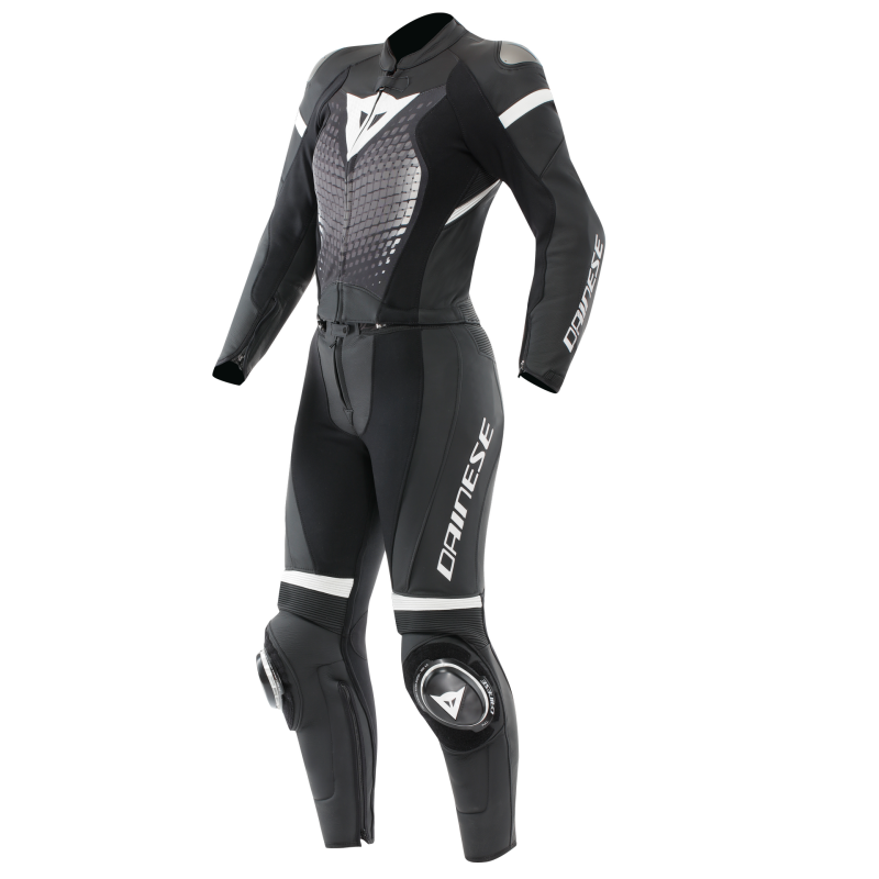 DAI Fulminea 2PC Leather Suit Black/White Size - 47 Tall