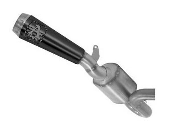 71223PRN  Arrow Pro-Race Slip-on Exhaust, Nichrome Dark Ducati Scrambler 800 Icon 21-25