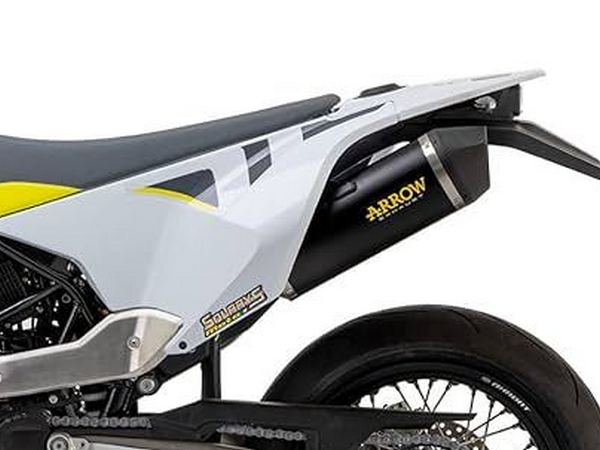 72623AKN Arrow Race-Tech Exhaust, Aluminum Dark for Husqvarna 701 Supermoto 2017-2024 72623AKN