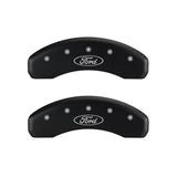 MGP 4 Caliper Covers Engraved Front & Rear Oval logo/Ford Red finish silver ch 10219SFRDRD