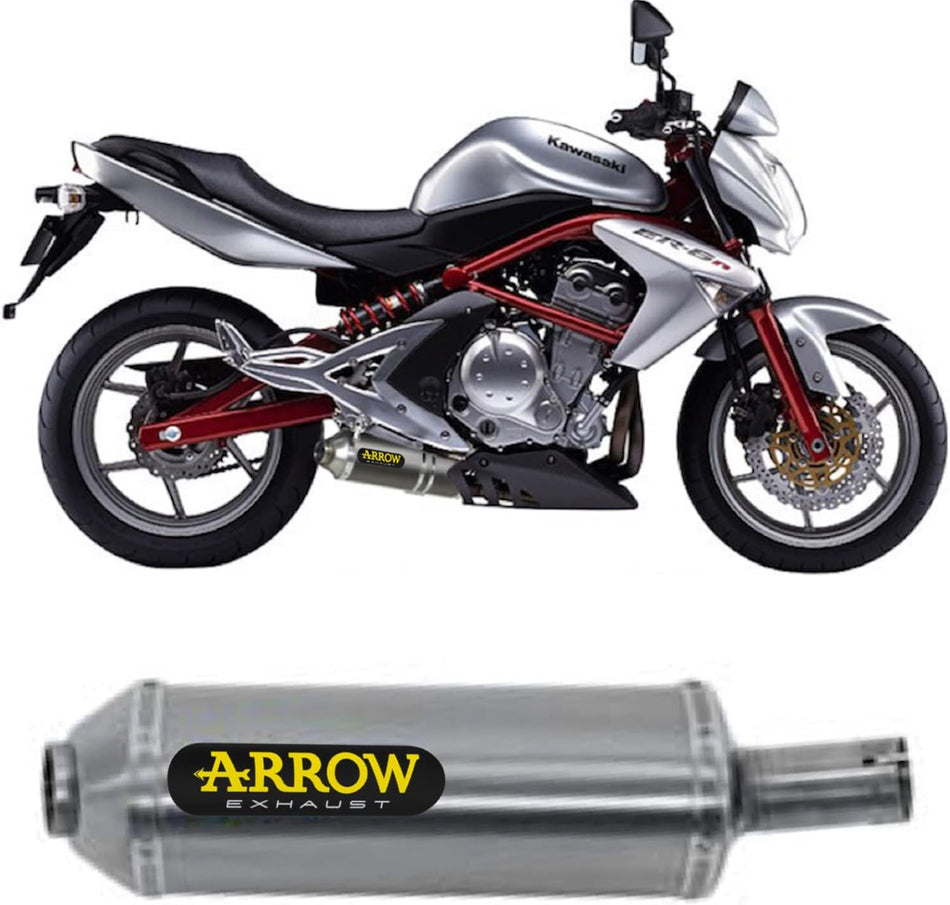 Escape Arrow Kawasaki Er-6n/F '05/ Versys 650 '07 Aluminio Homologado Para Colectores Stock 71698ao