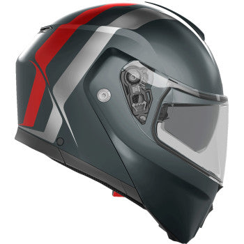 AGV Streetmodular Helmet - Resia - Matte Gray/Silver/Red - Small 2118296002006S