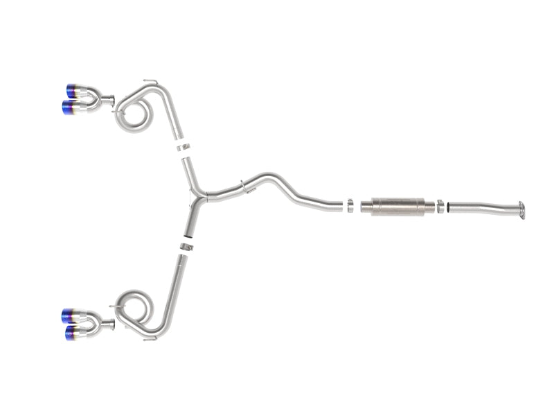 aFe Subaru WRX/STi 15-21 H4-2.0/2.5L Takeda 3in to 2-1/2in Stnlss Cat-Back Exhst w/ Blue Flame Tip
