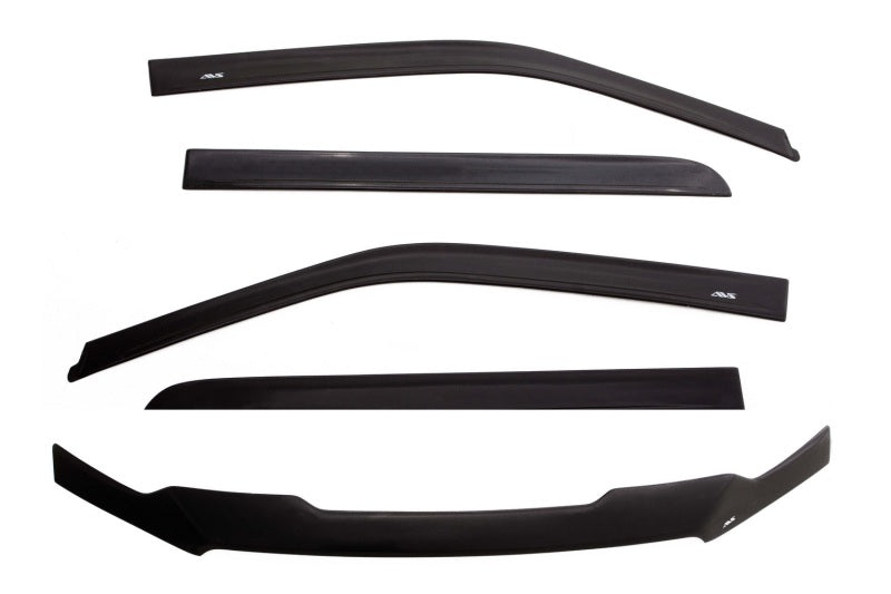 AVS 12-15 Toyota Tacoma Double Cab Ventvisor & Aeroskin Deflector Combo Kit - Matte Black 56048065