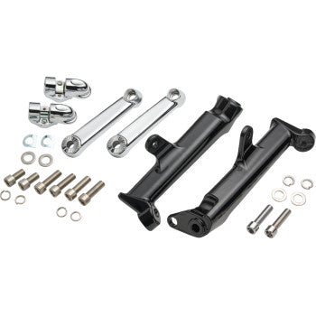 CIRO Frame Mounted Adjustable Highway Peg Mount - Standard - Chrome 60101