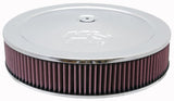 K&N Round Air Filter Assembly 12in ID / 3.063in Height / 5.125in Neck Flange / 7/8in Drop Base 60-1430