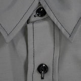 American Biker Biker Sam Contrast Stitch Shop Shirt - Gray/Black - Small ABBSAM17ST8SBSR