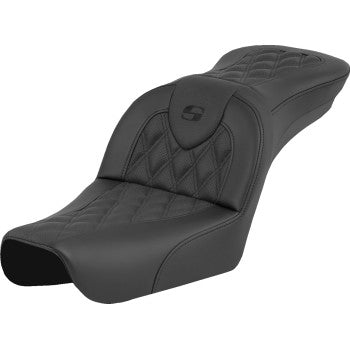 SADDLEMEN RoadSofa™ Seat - Lattice Stitch - without Driver Backrest - FXDWG '04-'05 804-05-182