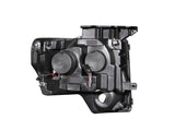 ANZO 2009-2014 Ford F-150 Projector Headlights w/ U-Bar Black 111263