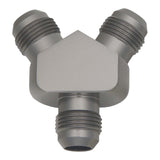 DeatschWerks 10AN Male Flare + 10AN Male Flare To 10AN Male Flare Y-Block Fitting
