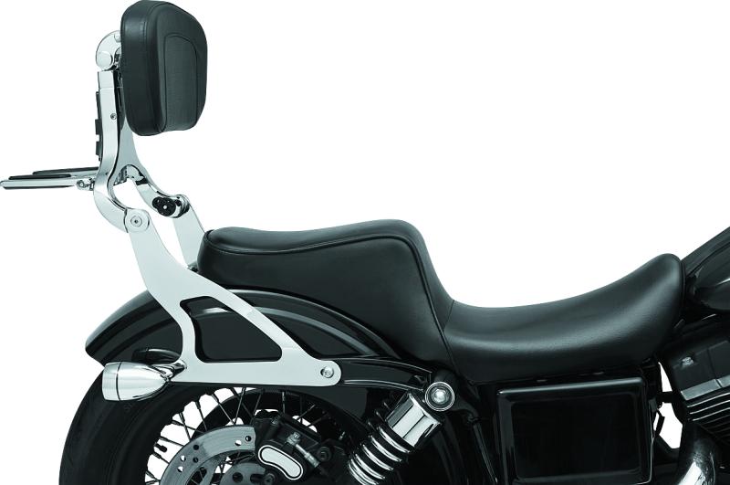 Kuryakyn Fixed Mounts Multi-Purpose Driver & Passenger Backrest 06-17 Dyna Models Chrome 7095