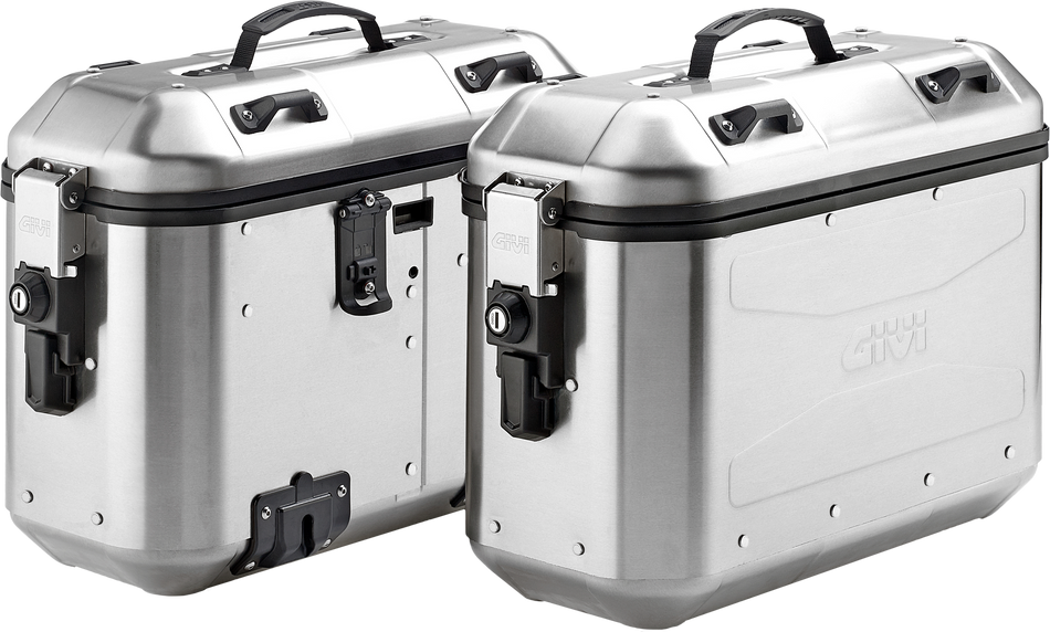 GIVI Dolomiti Monokey Side Case 36l Pair Silver DLMK36APACK2