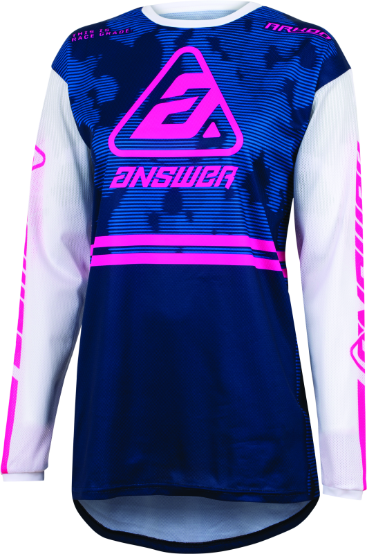 Answer 23 Arkon Trials Jersey Blue/White/Magenta Womens - Large 447404