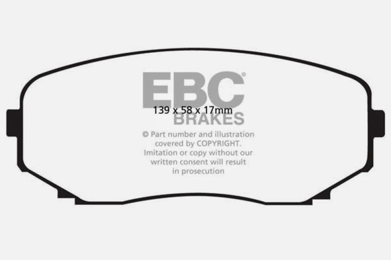 EBC 11-14 Ford Edge 2.0 Turbo Ultimax2 Front Brake Pads UD1258