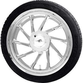 COASTAL MOTO Hurricane 3D Rear Left Wheel (18"/Chrome)/Falken Tire (215/45ZR18) PKG-HURL-187T-CH