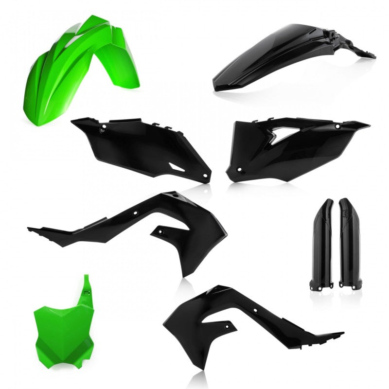 Acerbis 19-24 Kawasaki KX250/ KX250X/ KX450 Full Plastic Kit - Green/Black 2736291089