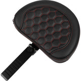 SADDLEMEN Roadsofa™ Extended Reach Seat - with Backrest - Honeycomb - Red Stitch - FLTR/FLHX '23-'24 823-07-190B4