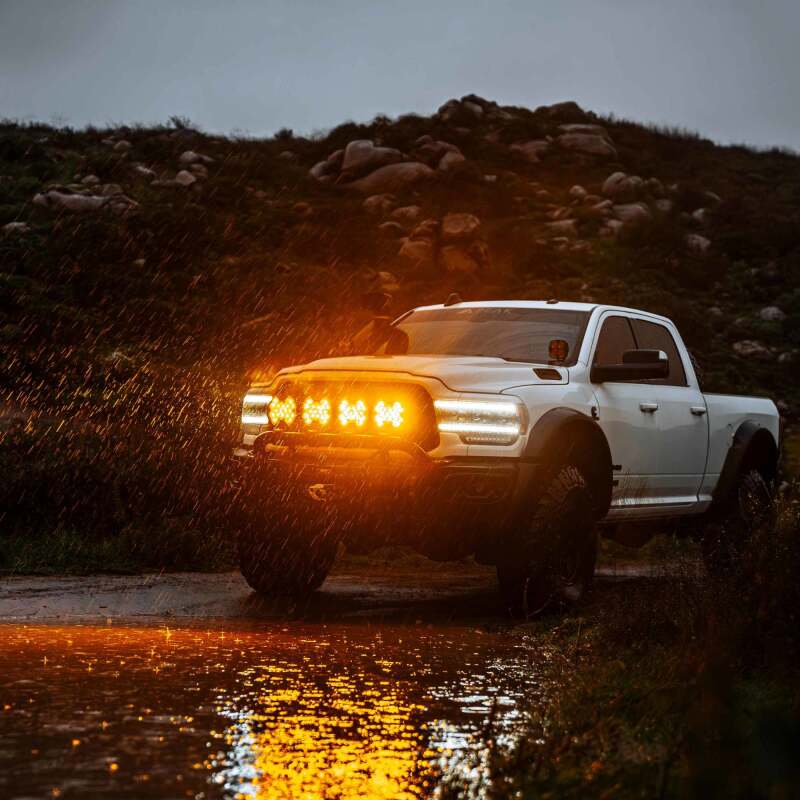 KC HiLiTES SlimLite 8in. LED Light Shield (Shield Only) - Amber 5208