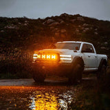 KC HiLiTES SlimLite 8in. LED Light Shield (Shield Only) - Amber 5208