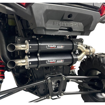 TRINITY RACING Dual Slip-On Mufflers - Black 	RZR XP 1000 2024  TR-4186S-BK