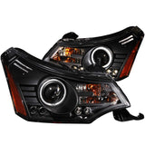 ANZO 2008-2011 Ford Focus Projector Headlights Black 121272