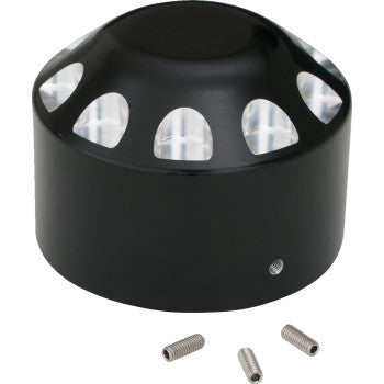 SHOW CHROME  Axle Nut Cover - Black  44-105