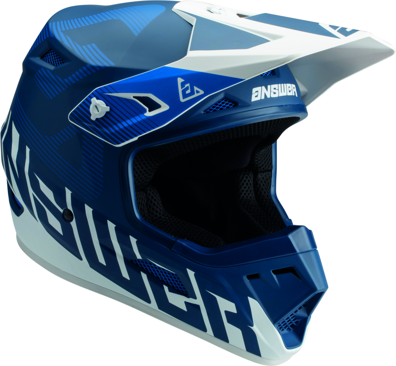 Answer AR1 V2 Bold Helmet Blue/White Youth - Large 447753