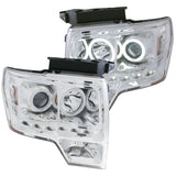 ANZO 2009-2014 Ford F-150 Projector Headlights w/ Halo Chrome (CCFL) G2 111297