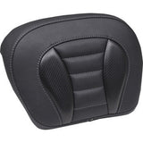 MUSTANG Deluxe Chopped Tour-Pak® Sissy Bar Pad - Black w/ Gunmetal Stitch - Touring 88405GM