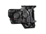 ANZO 2009-2014 Ford F-150 Projector Headlights w/ Halo Black (CCFL) 111161