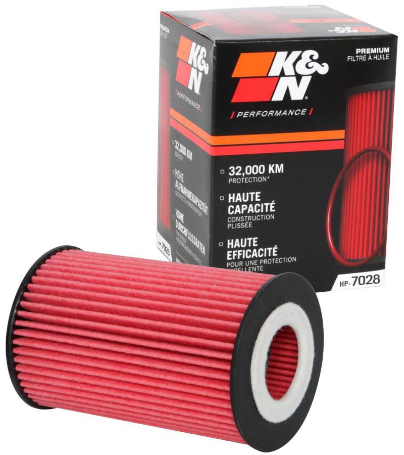 K&N Performance Oil Filter for 2010+ Mercedes Benz GLE350D 3.0L V6 DSL 2.75in OD x 3.625in H HP-7028