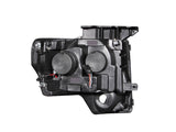 ANZO 2009-2014 Ford F-150 Projector Headlights w/ U-Bar Black 111263