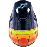ALPINESTARS Supertech M10 Helmet - TLD Edition 25 - MIPS® - Gloss Dark Blue/Orange/Yellow/Fluo Red - Small 8300225-7156-S