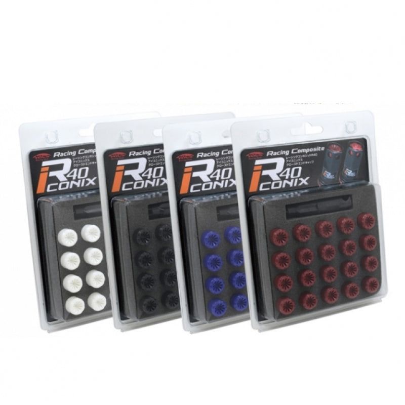 Project Kics 12X1.50 R40 Iconix Plastic Caps Black - 20 Pcs WCIF1K