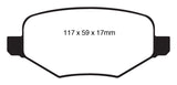 EBC 11-14 Ford Edge 2.0 Turbo Redstuff Rear Brake Pads