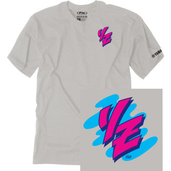 FACTORY EFFEX Yamaha Retro YZ T-Shirt - Light Gray - Large 28-87214