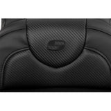 SADDLEMEN Roadsofa™ Extended Reach Seat - Carbon Fiber - Black Stitch - Backrest - FL '08-'23 A808-07R-186BLK