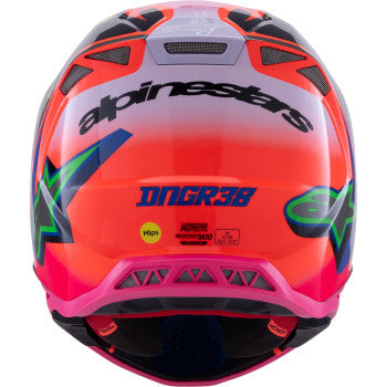 ALPINESTARS Supertech M10 Helmet - Deegan Monster - MIPS® - Gloss Orange Fluo/Purple/Pink Fluo - 2XL 8300425-433-XXL